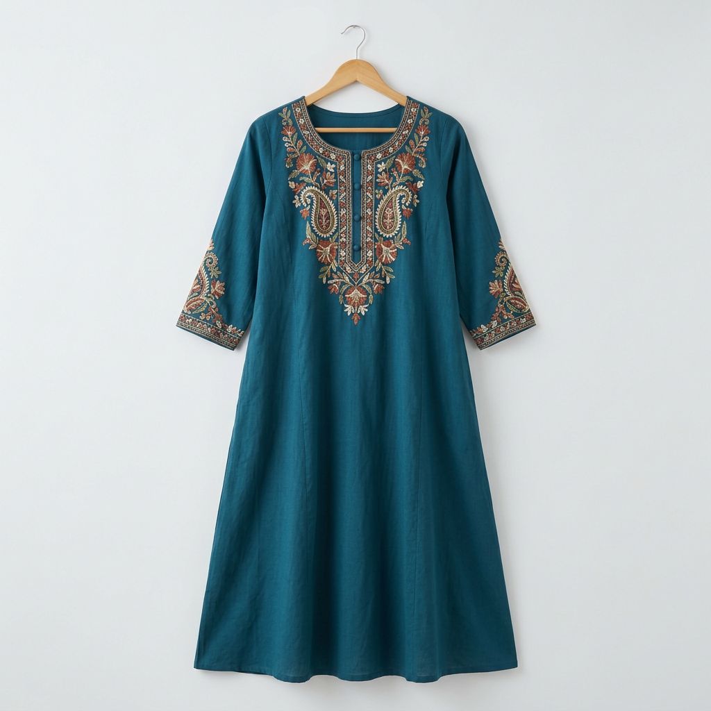 Women's Embroidered A-Line Kurta